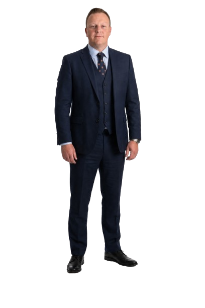 Matt Sidnell standing in a navy suit